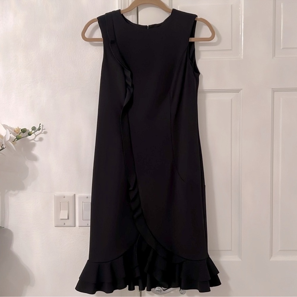 Calvin Klein Black Ruffle Sleeveless Dress